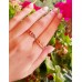 Ασημένιο δαχτυλίδι κορώνα 925 σε ροζ χρώμα